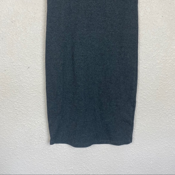 Zara Ribbed Knit Light Sweater Tee Dress Gray Small - Picture 4 of 8
